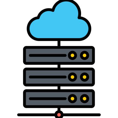 veri bulut vektör illüstrasyonu