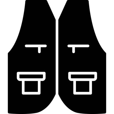 iki gözlük simgesi, basit siyah stil