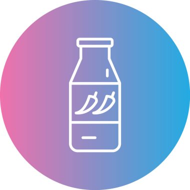 Bir şişe simgesinin vektör illüstrasyonu