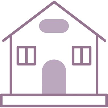 Bina. Web simgesi basit illüstrasyon