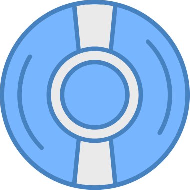 Plaj yaz tatili simgesi - taslak biçiminde