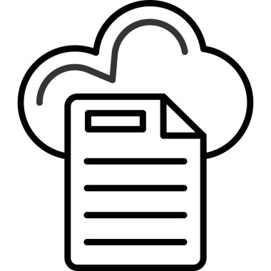 Bulut hesaplama simgesi. Beyaz arkaplanda izole edilmiş web tasarımı için ana hatlı Cloud hesap vektör simgesi