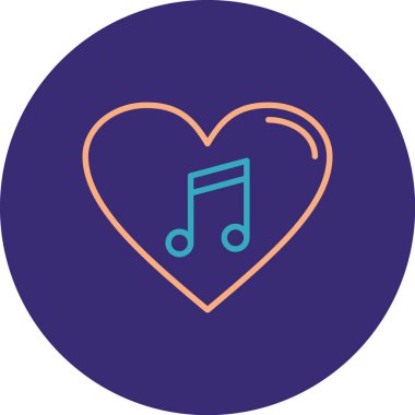 Kalp. Web simgesi basit illüstrasyon