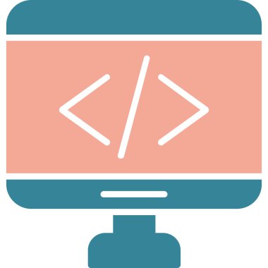 kod kodu web simgesi basit illüstrasyon