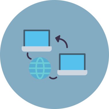 İnternet ağ simgesi vektör illüstrasyonu