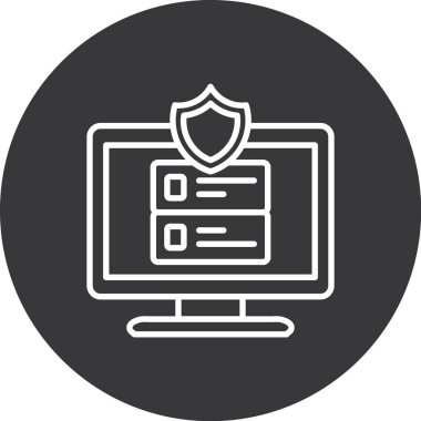 Kalkan simgesinin vektör illüstrasyonu