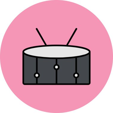 davul. Web simgesi basit illüstrasyon