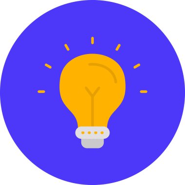 Ampul. Web simgesi basit illüstrasyon