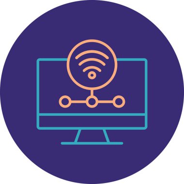 Kablosuz. Web simgesi basit illüstrasyon