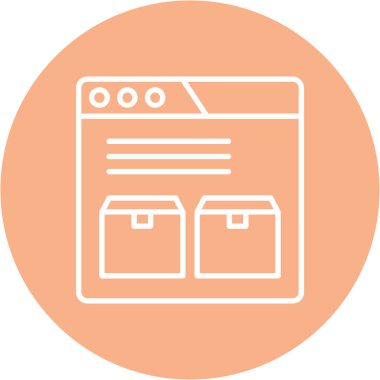 tarayıcı simgesi vektör illüstrasyonu