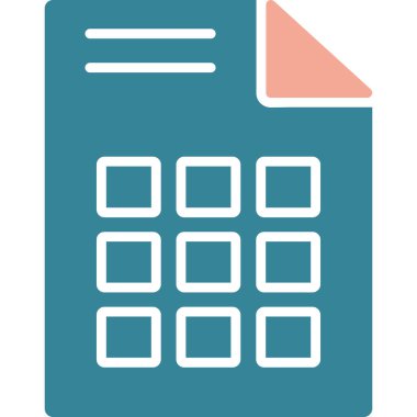 hesap makinesi düz vektör simgesi