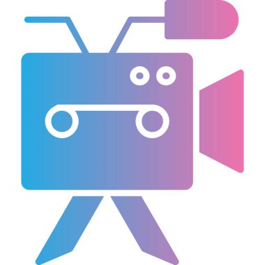 Film. Web simgesi basit illüstrasyon