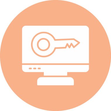 anahtar simgesi. Web için anahtar deliği vektör simgelerinin basit çizimi