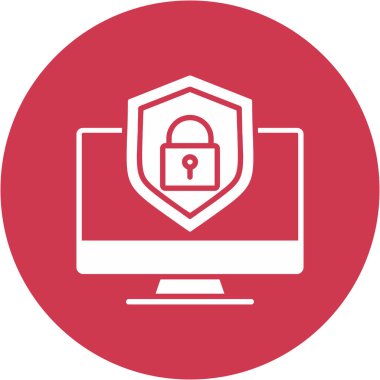 güvenlik kilidi ikon vektör illüstrasyonu