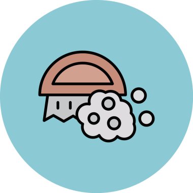 Bir mantarın karikatür simgesinin vektör çizimi