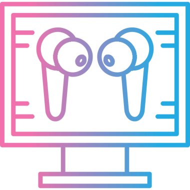 Bilgisayar. Web simgesi basit illüstrasyon