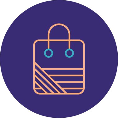 Çanta. Web simgesi basit illüstrasyon