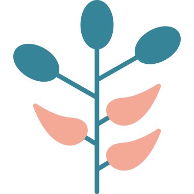 bitki vektör illüstrasyonu bırakır.