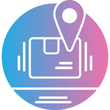 Vektör konumu simge illüstrasyonu