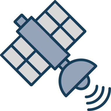 uydu simgesi vektör illüstrasyonu