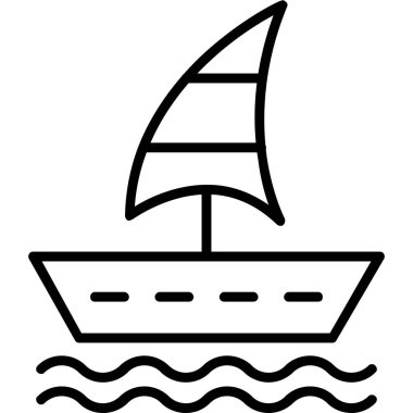 Gemi tekne vektör simgesi