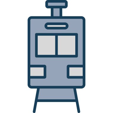 tren. Web simgesi basit illüstrasyon