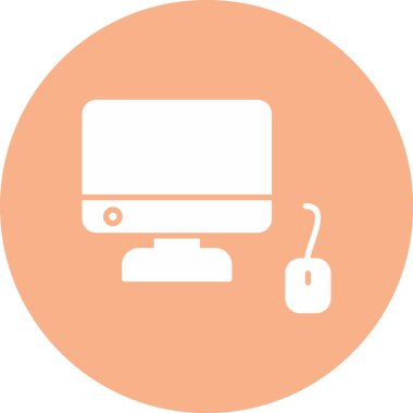 Bilgisayar. Web simgesi basit illüstrasyon