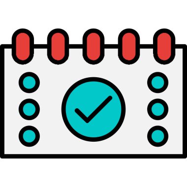 Liste simgesi. Taslak kontrol listesi vektör rengi düz izole