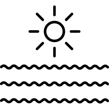 Güneş. Web simgesi basit illüstrasyon