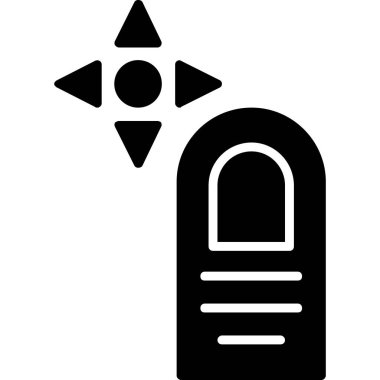 mezar simgesi vektör illüstrasyonu