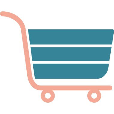 Alışveriş arabası simgesi, vektör illüstrasyonu