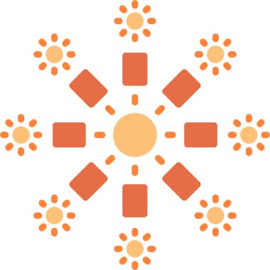 güzel kar tanesi ikonu vektör çizimi