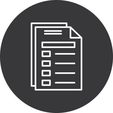 belge simgesi vektör illüstrasyonu