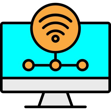 Wifi simgesi, modern illüstrasyon