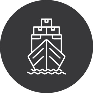 Modern b 'nin vektör çizimi gemi simgesinden yoksun