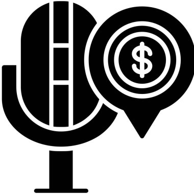 mikrofon ses ikonu vektör illüstrasyonu