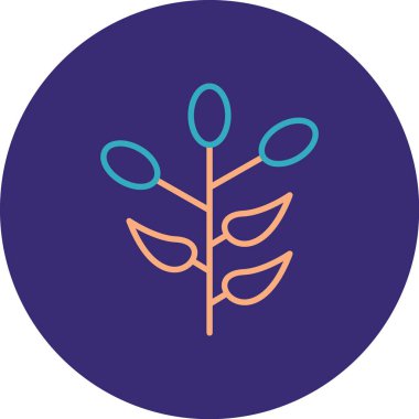 Bir bitki simgesinin vektör illüstrasyonu