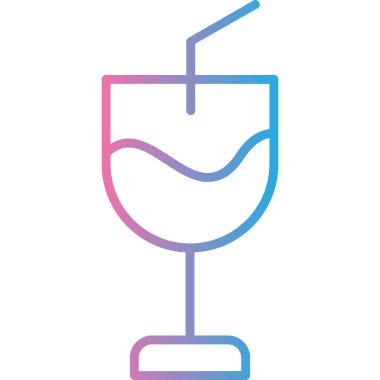 Kokteyl. Basit illüstrasyon, modern biçim