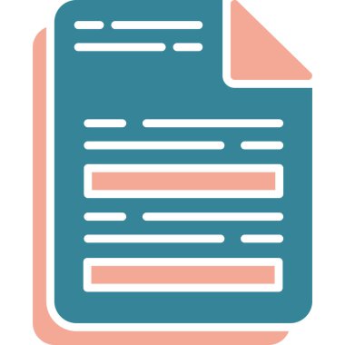 Belge. Web simgesi basit illüstrasyon