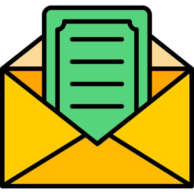 Zarf. Web simgesi basit illüstrasyon