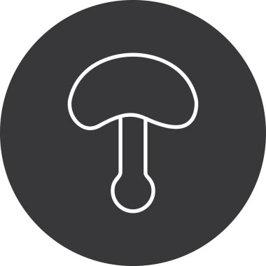 Mantar. Web simgesi basit illüstrasyon