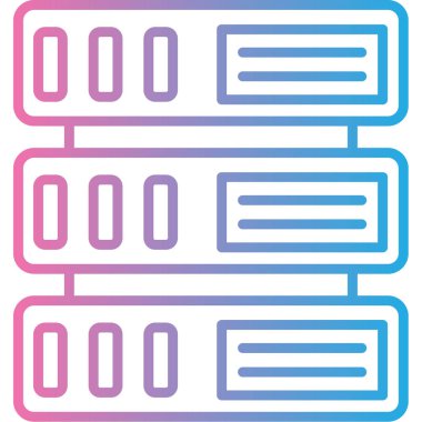 Sunucu. Web simgesi basit illüstrasyon