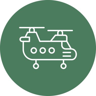 Helikopter. Web simgesi basit illüstrasyon