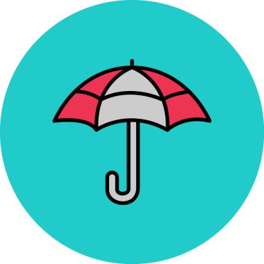 şemsiye simgesi vektör illüstrasyonu