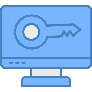 bilgisayar monitörü ikon vektör illüstrasyon tasarımı