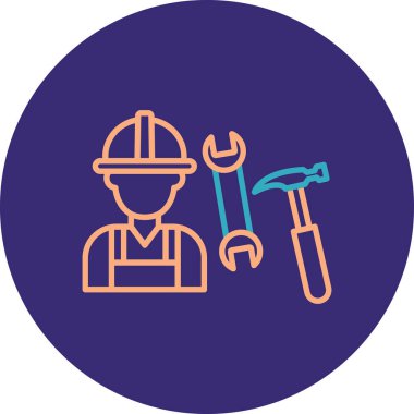 Çekiç. Web simgesi basit illüstrasyon