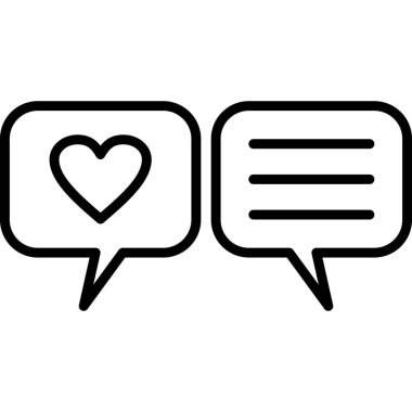 Sohbet simgesi, vektör çizimi