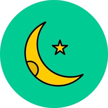 Moda soyut arka plan grubunda ay simgesi