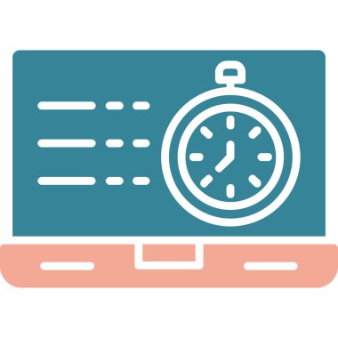 Kronometre Web simgesi basit illüstrasyon