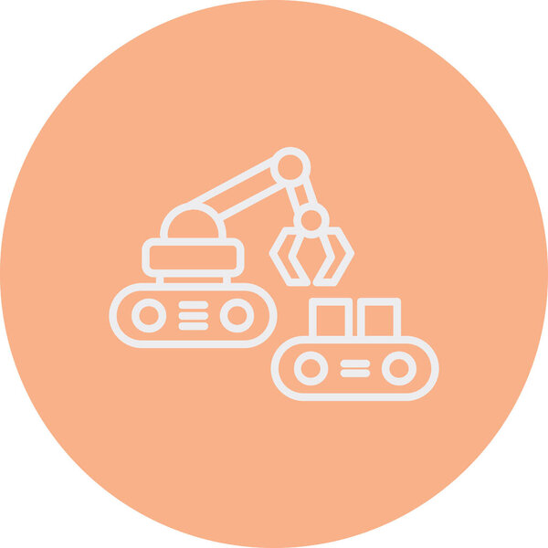 vector illustration of robot icon